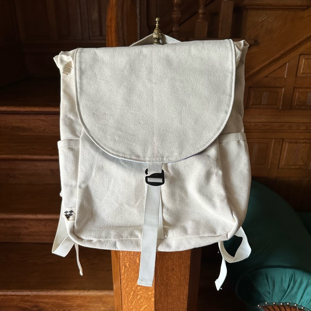 Joshu + Vela stone canvas cotton backpack